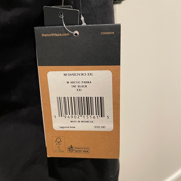 North Face Arctic Parka TNF Black Size XXL - Picture 8 of 9
